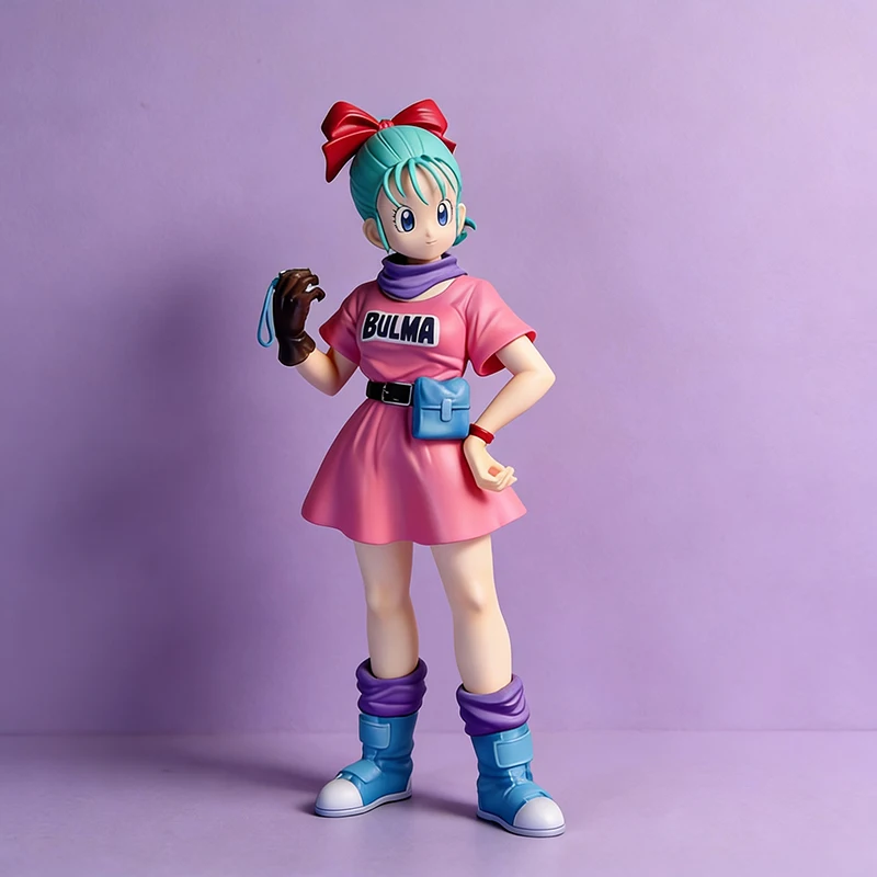 

In Stock 26cm Anime Dragon Ball Bulma PVC Figure Exquisite Outfit Details Standing Pose Collectible Statue Toy Gift