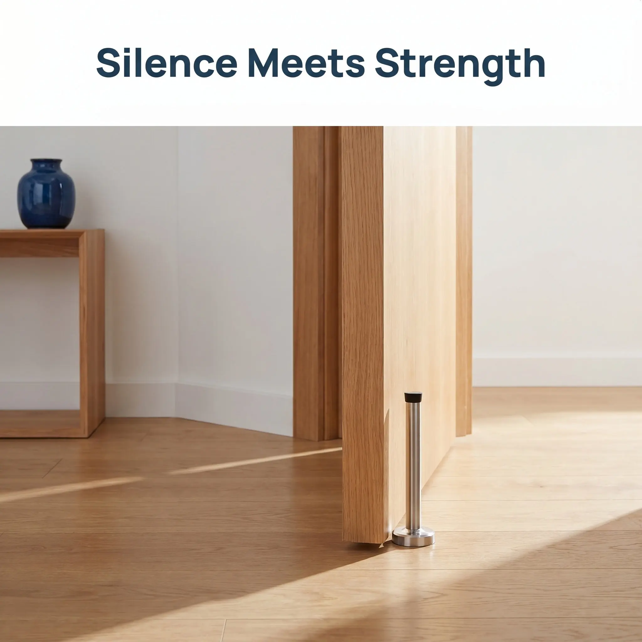 15Cm Floor Door Stopper Heavy Duty Stainless Steel Rubber Door Stopper Wall Protector Prevent Slamming Damage Indoor Outdoor
