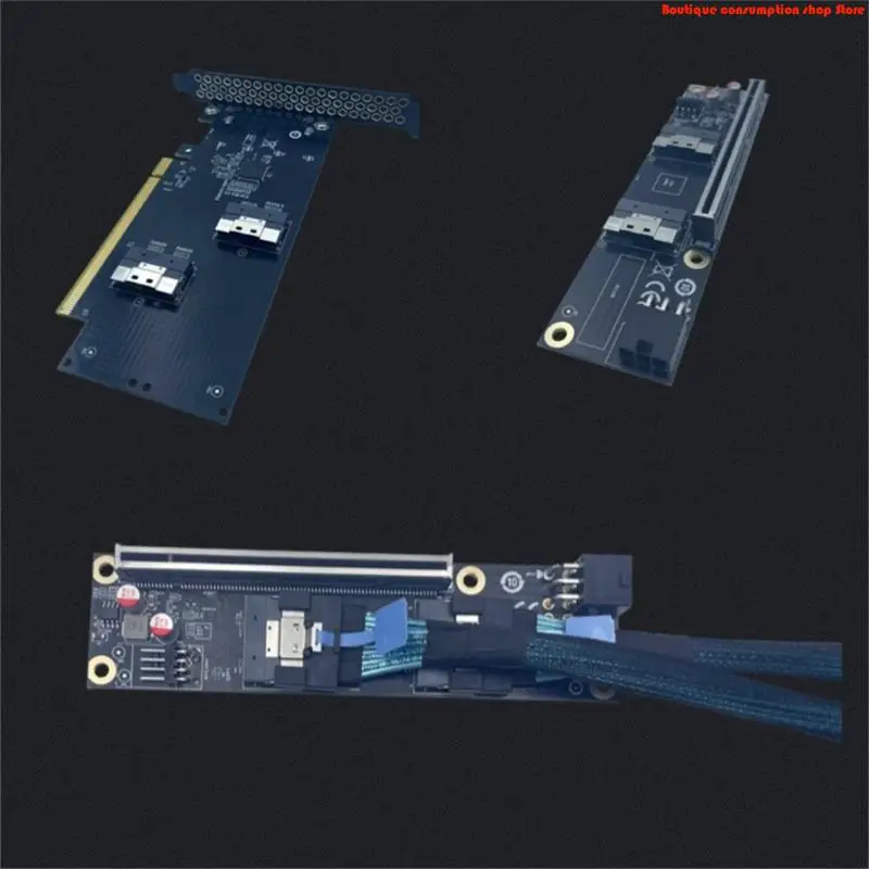L9NA Advanced SFF 8654 8i To 2 SCSI Processor SAS4.0 Adapter With Metal Bracket