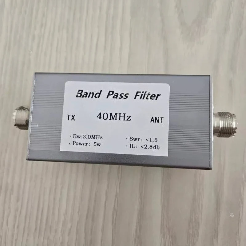 

BPF-40M-5WM-3M полосовой фильтр 5 Вт, 40 МГц, 3 МГц, полоса пропускания, RF-фильтр приемника, гнездовой разъем M, защита от помех, узкий диапазон