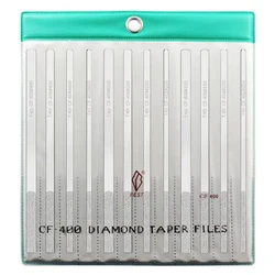 Melhor Ultra Fino Oblíqua Arquivo de Diamante, Deburring Files Tool Set, Atacado Ferramentas Manuais, Remoção de Molde, Fogo Padrão, Flat, 12Pcs, CF400