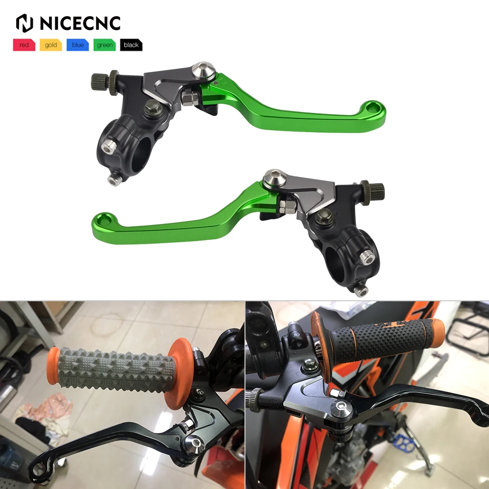 

NICECNC 7/8" Shorty Brake Lever & Clutch Lever For Kawasaki KX60 KX80 KX125 KX250 KX450 KD100M KD125 KDX250 Honda Yamaha Suzuki