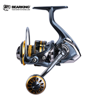 BEARKING-Waterproof Seawater Fishing Reel, 9 + 1BB, 1000-6000 Series, 5.2:1, Max Power, 12kg, New, Hot Sale
