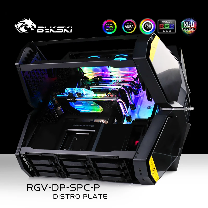 Bykski RGV-DP-SPC-P, Waterway Boards Kit For DeepCool Quadstellar Case, RBW Waterway Board CPU/GPU Water Block Program Kit