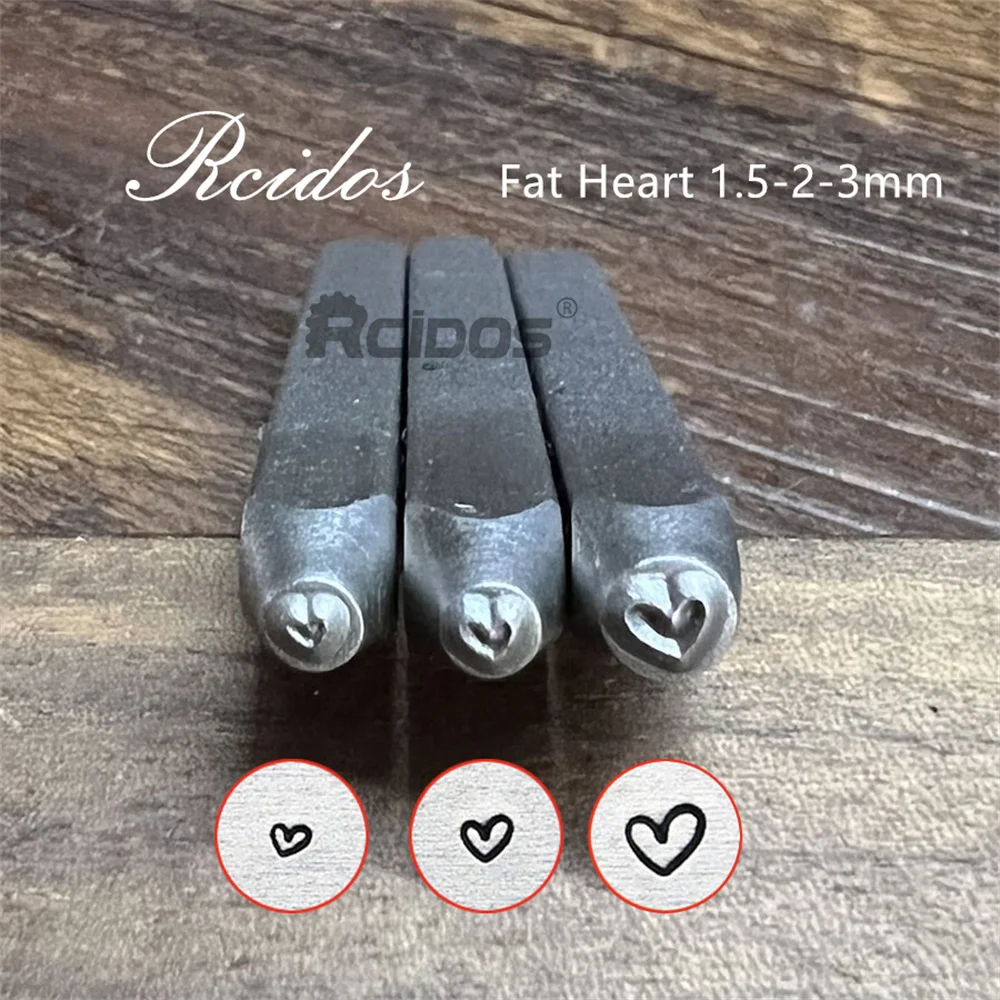 RCIDOS Fat Heart 2mm,3mm Standard Heart Steel punch stamp,Metal Jewelry Design Stamps,1pcs price