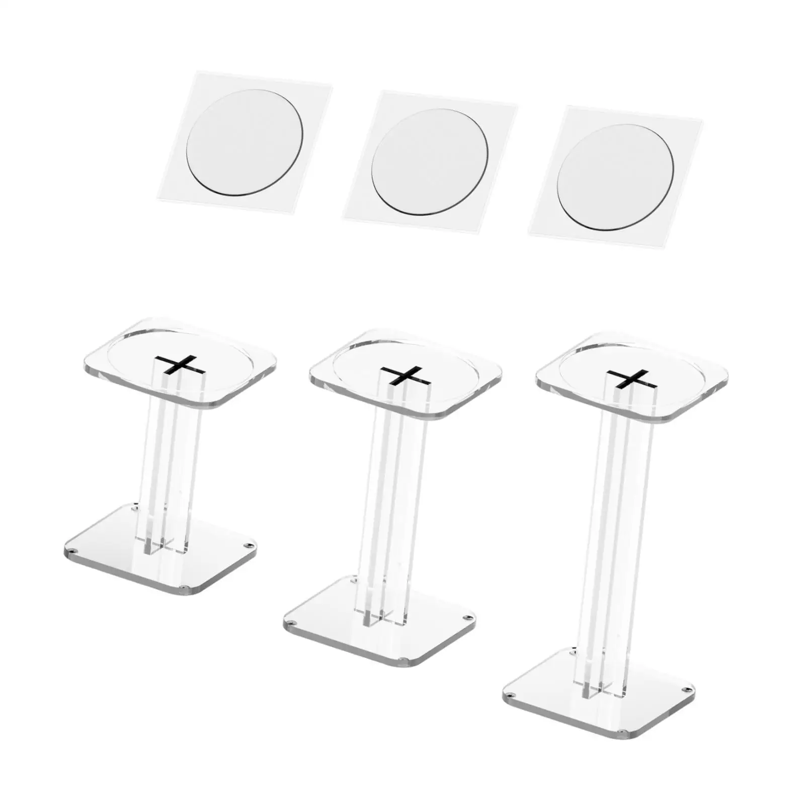 Acrylic Display Stand Shelf Durable Risers Holder for Small Figure Toy Board Game Home Office Use - view 2