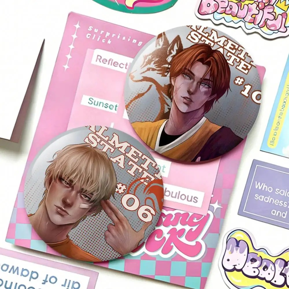 

The F-Foxhole C-Court Book Badges 25 32 44 58 75 mm Round Fans Collect Friends Gifts Brooch Souvenir