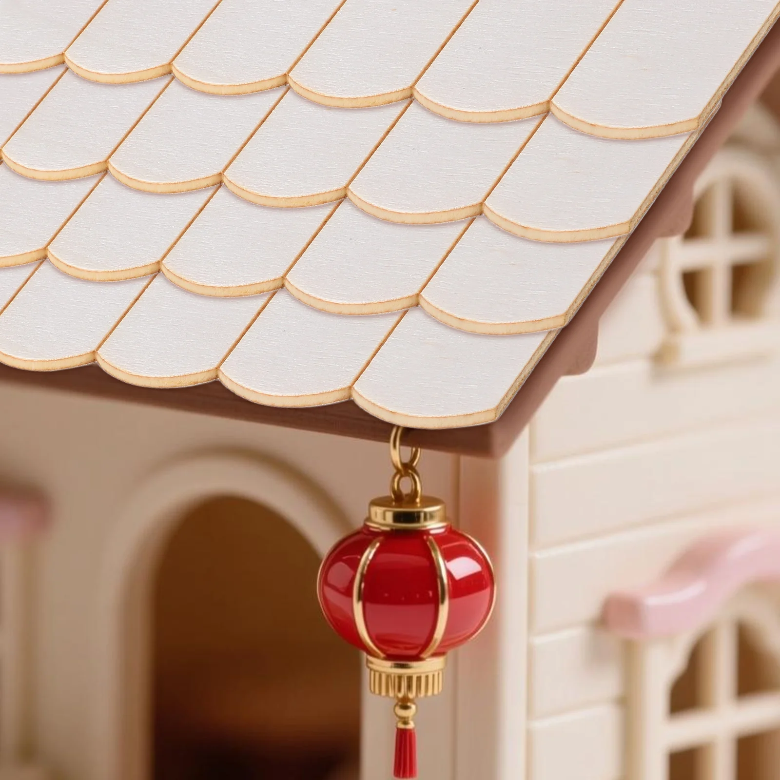 

Набор из 24 декоративных миниатюрных кровельных плиток под дерево ручной работы для DIY проектов, реалистичных игр и декора дома