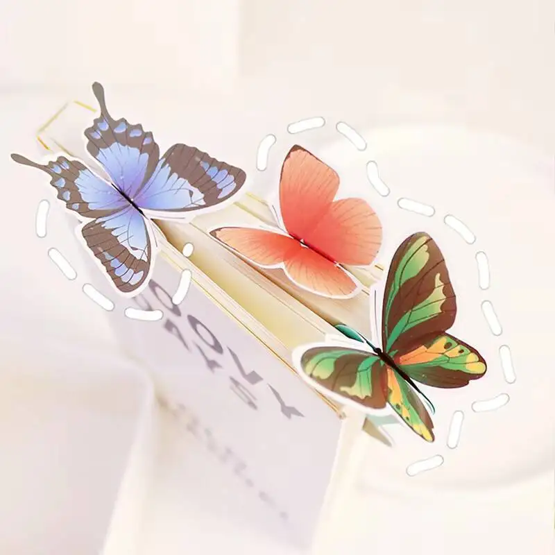 1-14 pcs Cute Butterfly Bookmark School Office Supplies Paper Bookmarks Kawaii Funny Stationery