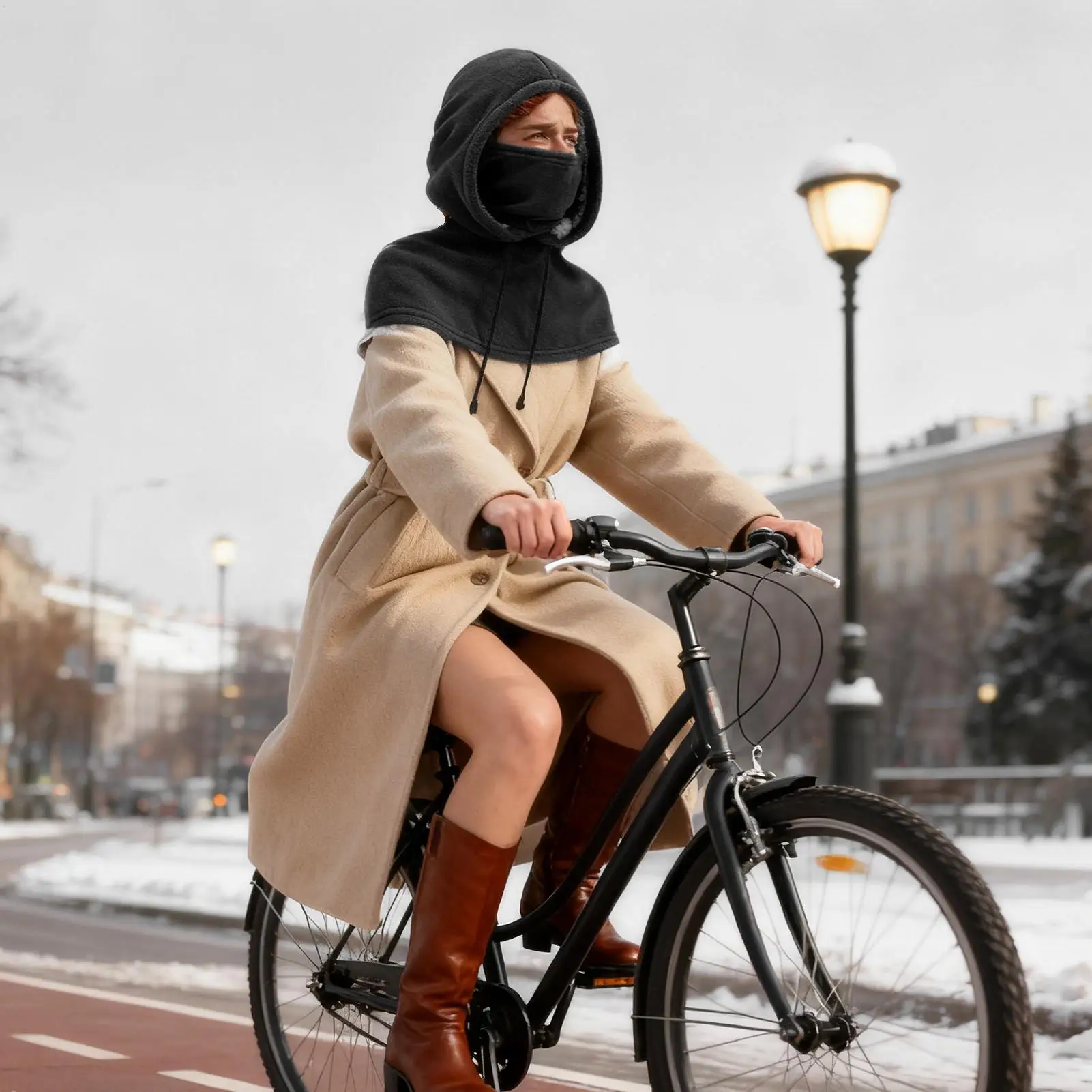 

Windproof Ski Face Covers Warm Windproof Neck Warmer Thickened Thermal Neck Hood Hat For Women Runners Cyclists Camping Cycling