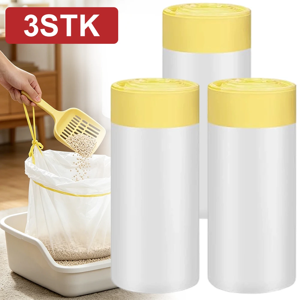 Sacs à litière pour PURA X/MAX, 3 rouleaux, épaisseur 2,5 mils, capacité 7-9L, sans parfum, écologiques, compatibles avec les litières automatiques