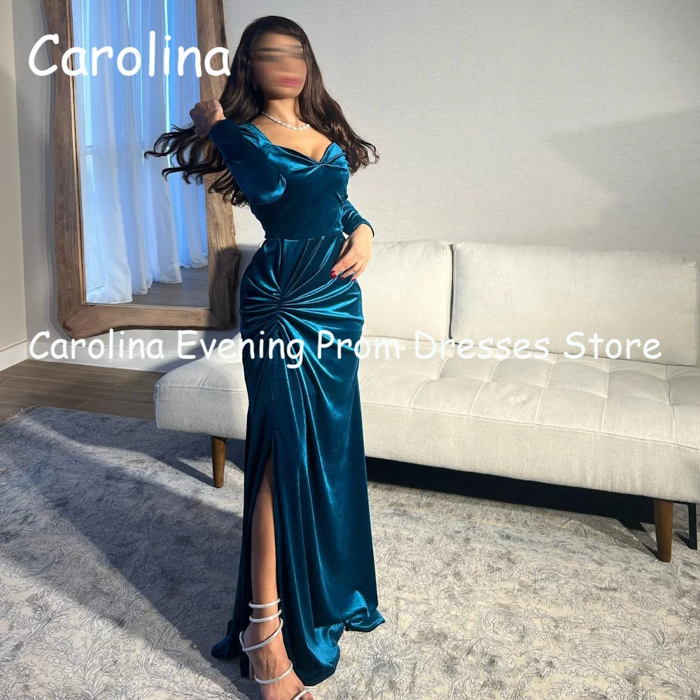 Carolina Satin Mermaid Sweetheart Ruffle Ankle Length Luxury Prom Gown Evening Formal Elegant Pretty Party Dress for Women 2023