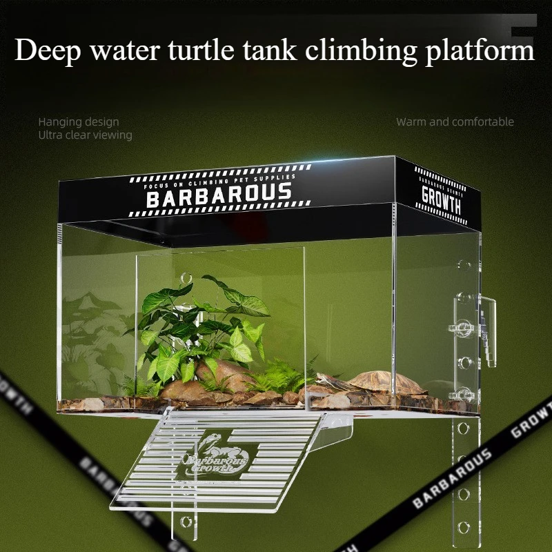 Wall Mounted Pet Turtle Basking Area Sun Backed Warm Room Turtles Tank Basking Area High Water Level Reptile Resting Land Climb