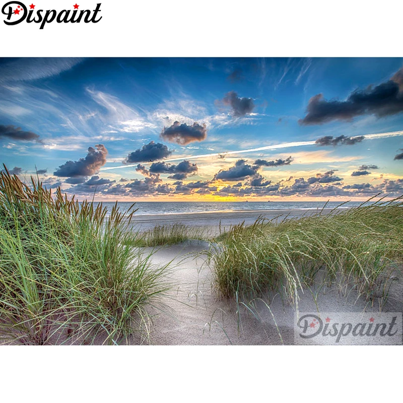 

Dispaint Full Square/Round Drill 5D DIY Diamond Painting "Seaside scenery" 3D Embroidery Cross Stitch Home Decor Gift A18407