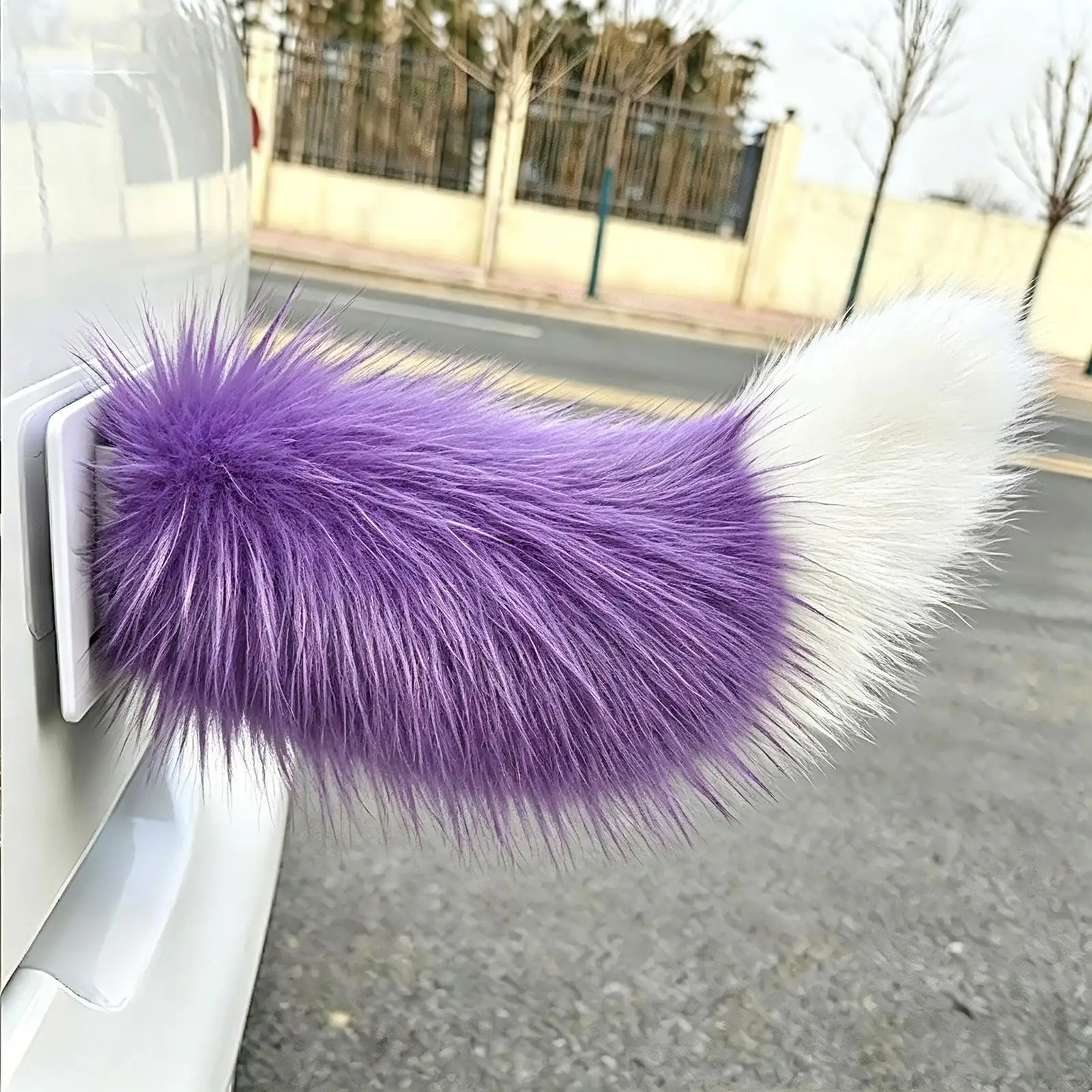 Auto-Dekoration Fernbedienung Elektrisch Niedliches Flauschiges Heck-Stoßstangen-Ornament Lustiges Flauschiges Tier-Schwanz-Zubehör für Auto, LKW, Roller – Detail 12