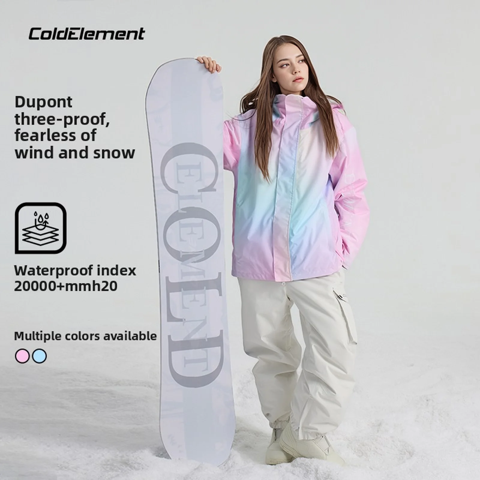 

Coldelement Women's Ski Suit Set 2025 Trendy Design - Windproof Waterproof Warm Jacket & Pants, Stylish Outdoor Ski Gear