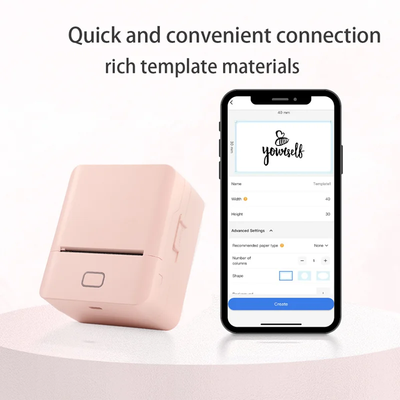 KAYSION ポータブルミニプリンター自己粘着ラベルプリンターステッカーマーカーラベル印刷機衣料品ジュエリー商業用