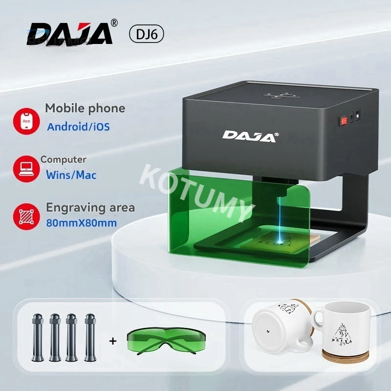 

Portable DJ6 Mini Laser Engraving Machine 110-220V, DIY Wood Leather Plastic Bamboo Marking Tool for Home & Travel