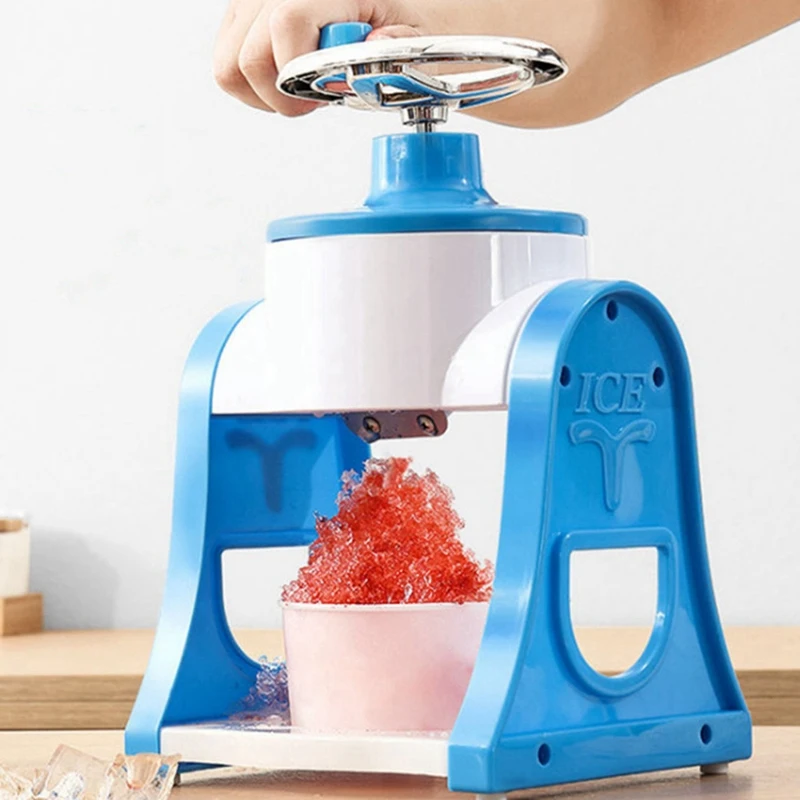 1 Piece Shaved Ice Machine Summer Hand-Shake Ice And Hail Ice Ice Breaker Make Ice Maker Blue