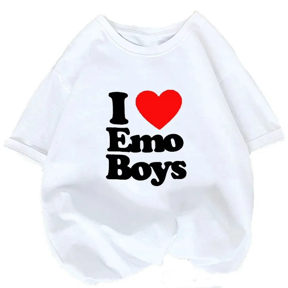 

I Love My Boyfriend T-Shirt Summer Trend White Short Sleeve O-Neck Casual Sports Aesthetic Clothes Harajuku Women's Graphic Tee