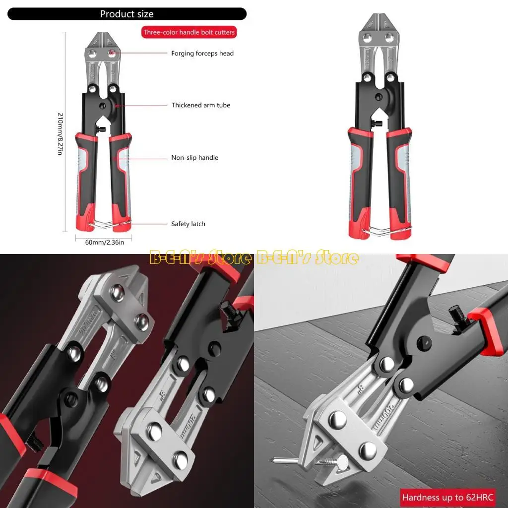 

Y1AD 8inch Bolt Scissors Small Heavy Duty Wire Scissors Bolt Plier with Security Lock