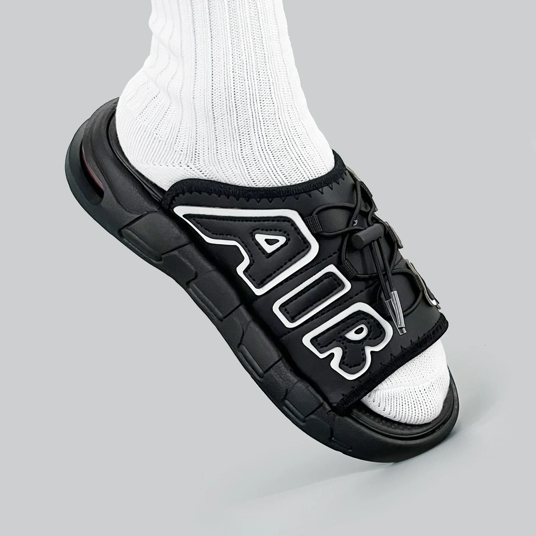 2024 Men's summer sandals Fashion Graffiti AIR Men's casual sports slippers Breathable open toe sandals platform sandals