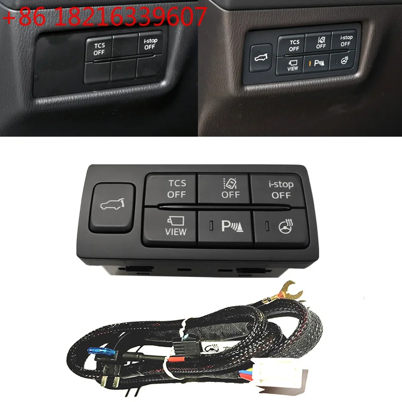 TAO Multifunction Trunk Tire Pressure, Radar ,Tire Slip TCS,AFS,I-stop Switch Assembly for Mazda Axela Atenza CX-3 CX-4 CX-5 CX-