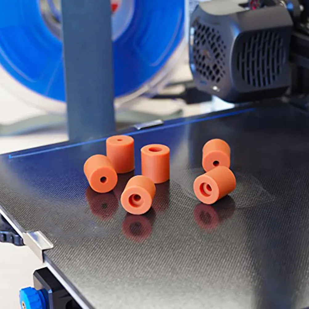 

4Pcs 3D Printer Accessories 3Brown18MM 1Black16MM Heat Bed Leveling Parts Silicone Columns Vibration Reduction High Temperature