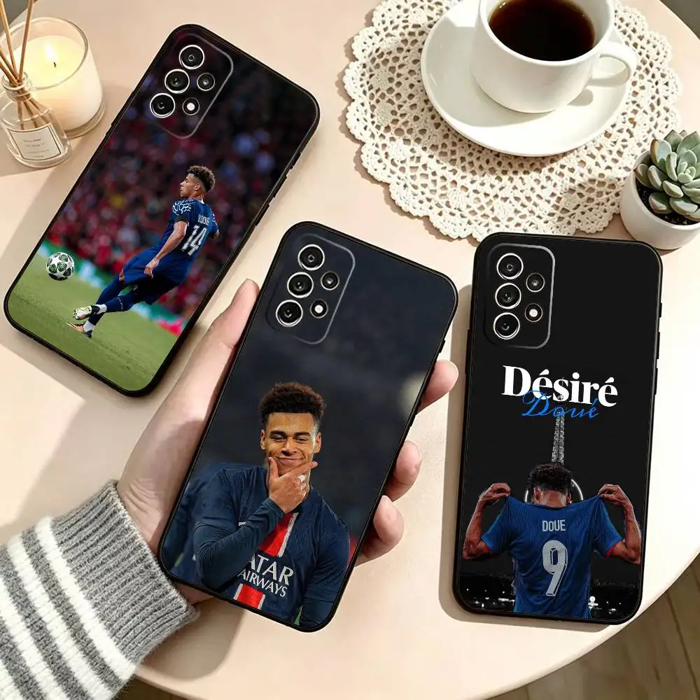 D-Desire D-Doue Football Phone Case For Samsung S25,S24,S21,S22,S23,S30,Ultra,S20,Plus,Fe,Soft Silicone Black Cover
