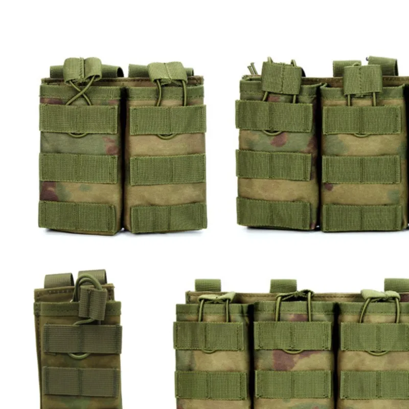 Tactical Molle AK AR M4 AR15 Rifle Pistol Mag Pouch Hunting Shooting Airsoft Paintball Single/Double/Triple Magazine Pouches Bag