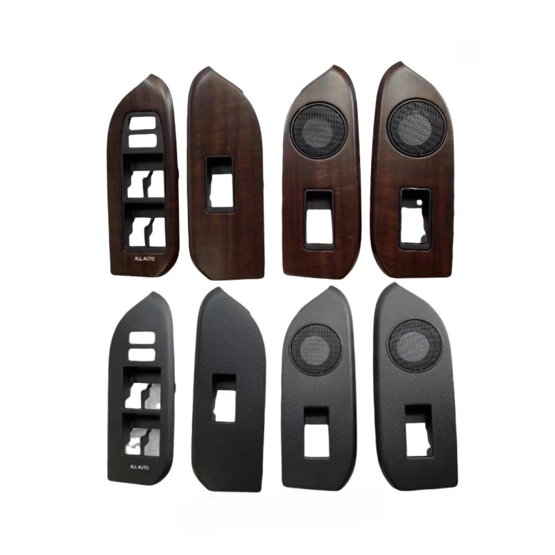 

For Toyota 10-20 Models Prado LC150 Door Glass Lift Switch Decorative Panel Peach Wood Decorative/black Cover Brand New