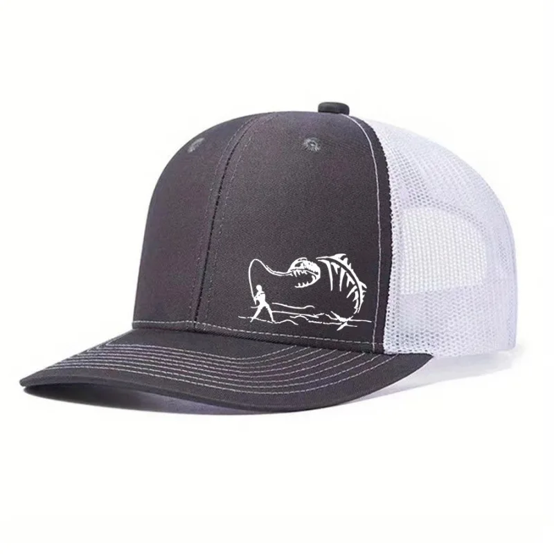 1 Stück Neue Modische Richardson Micro Curved Trucker Cap mit Angelmotiv, Atmungsaktive Sommer-Netzkappe, Baseball-Mütze für Outdoor-Aktivitäten, Gorras Hombre – Detail 4