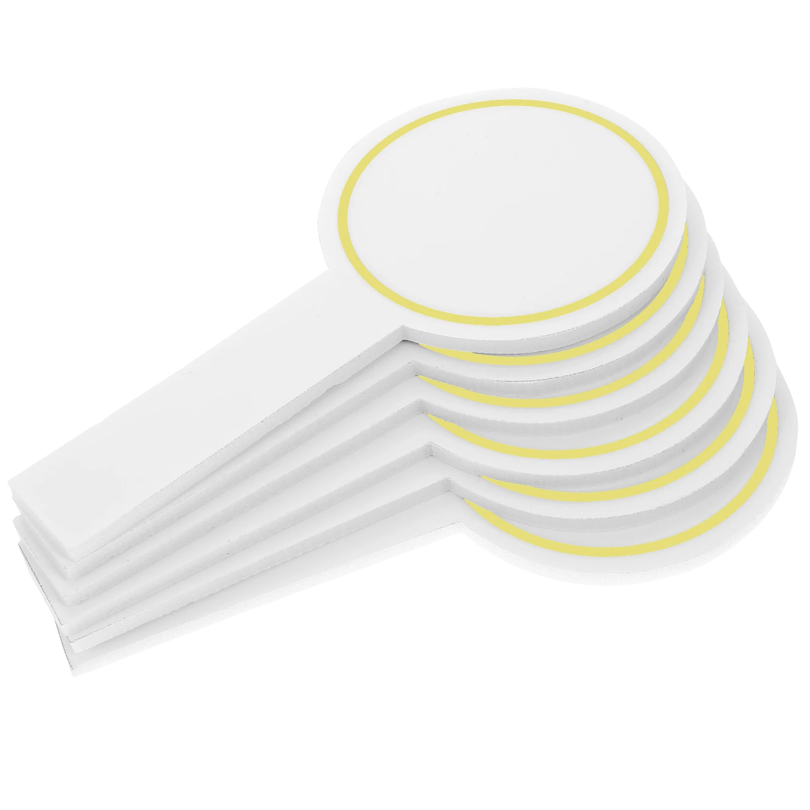 

6pcs Yellow Score Board Whiteboard Portable Voting Paddles Handheld Reusable Blank Single Side Writing Wiping Erasable Safe