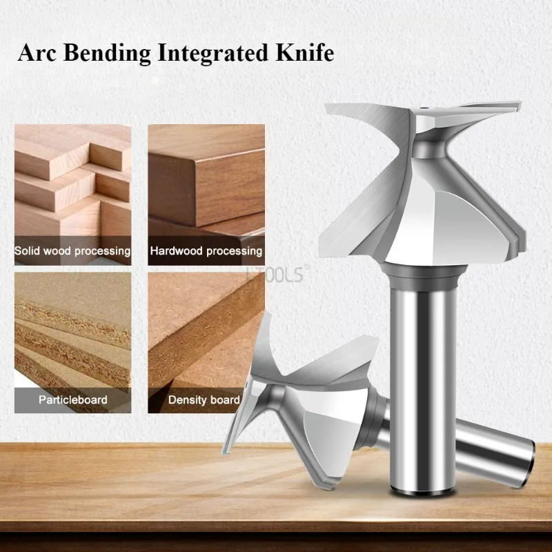 Forming Knife Arc Bending Integrated Knife R18/30/50 Router Bits for Wood Door/Wall Cabinet 1/2 Inch/12mm Shank Woodwork Tools