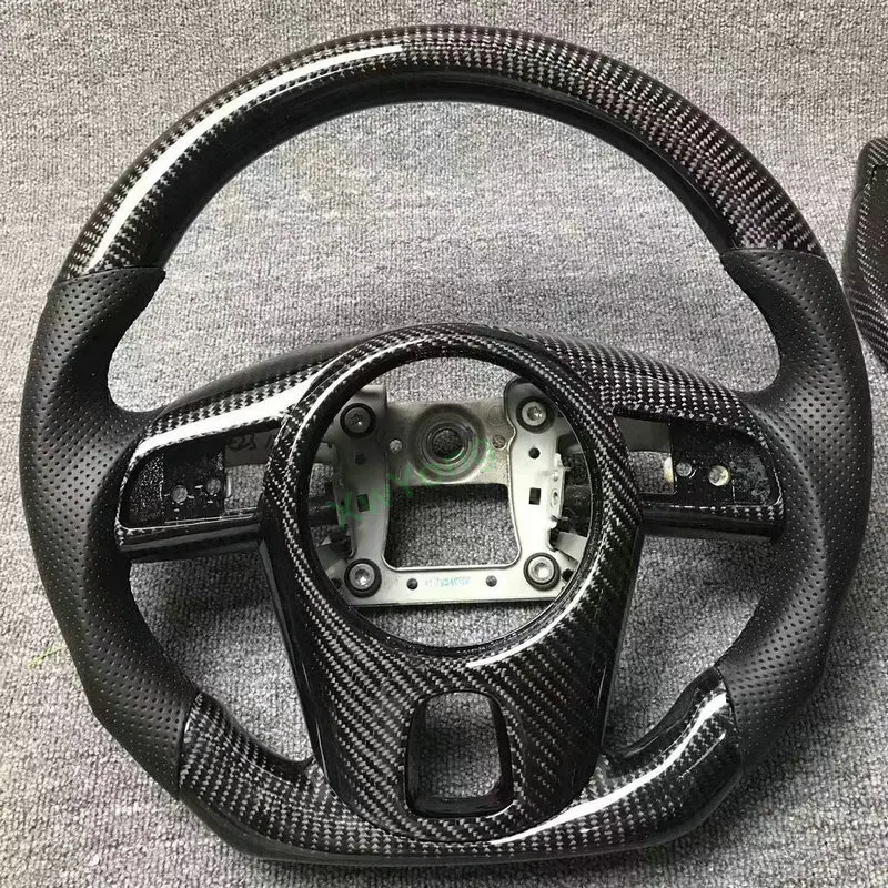 100% Real Carbon Fiber + Leather Steering Wheel For KIA Forte Forte GT