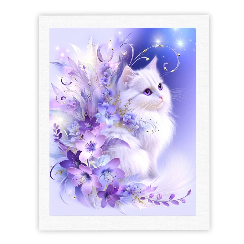 

CHENISTORY Painting By Number Cat Animals Kits For Adults Handpainted DIY Coloring By Number On Canvas Home Decoration