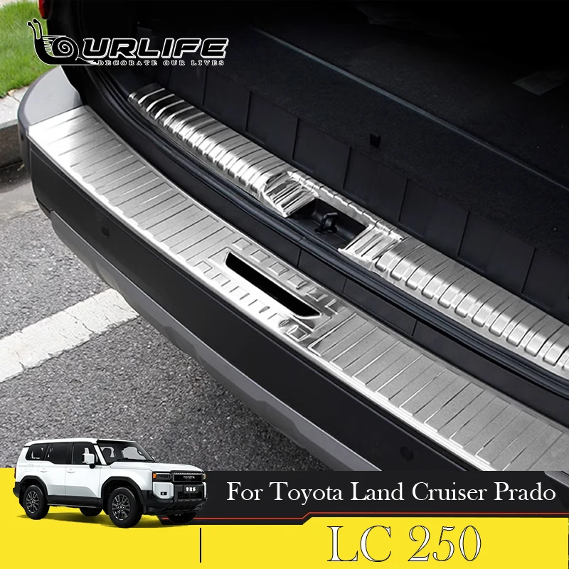 

For 2024 Toyota Land Cruiser 250 Prado LC250 2024 2025 Auto Rear Guard Plate Trunk Bumper Protective Strip Transparent Stickers