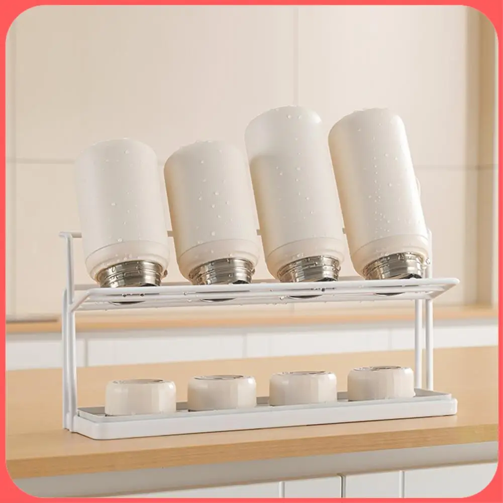 

A76I-Bottle Drying Rack Cup Storage Rack With Drainage Tray Kitchen Mug Organizing Rack