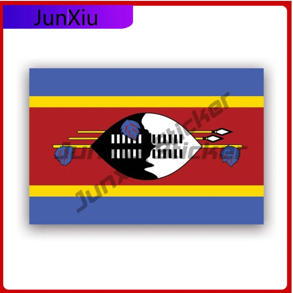 

Swazi Flag Sticker Waterproof Outdoor Decals Cute Car Waterproof Vinyl Decal For Car Windows And Trunks Sticker High Quality