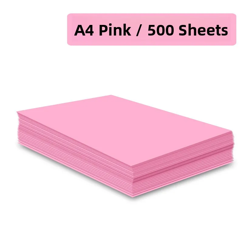  A4 Paper 70g 500 Sheets Pack Pink Creative Short Sleeve T-Shirt Women's Regular Fit Summer Season Fashion Ladies' Tops