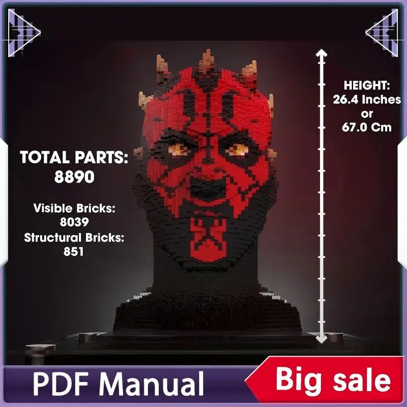 Conjunto de Blocos de Montar Darth 8890PCS, Guerra nas Estrelas, Modelo de Personagem Grande, Quebra-Cabeça, Ideias Criativas, Presente de Natal