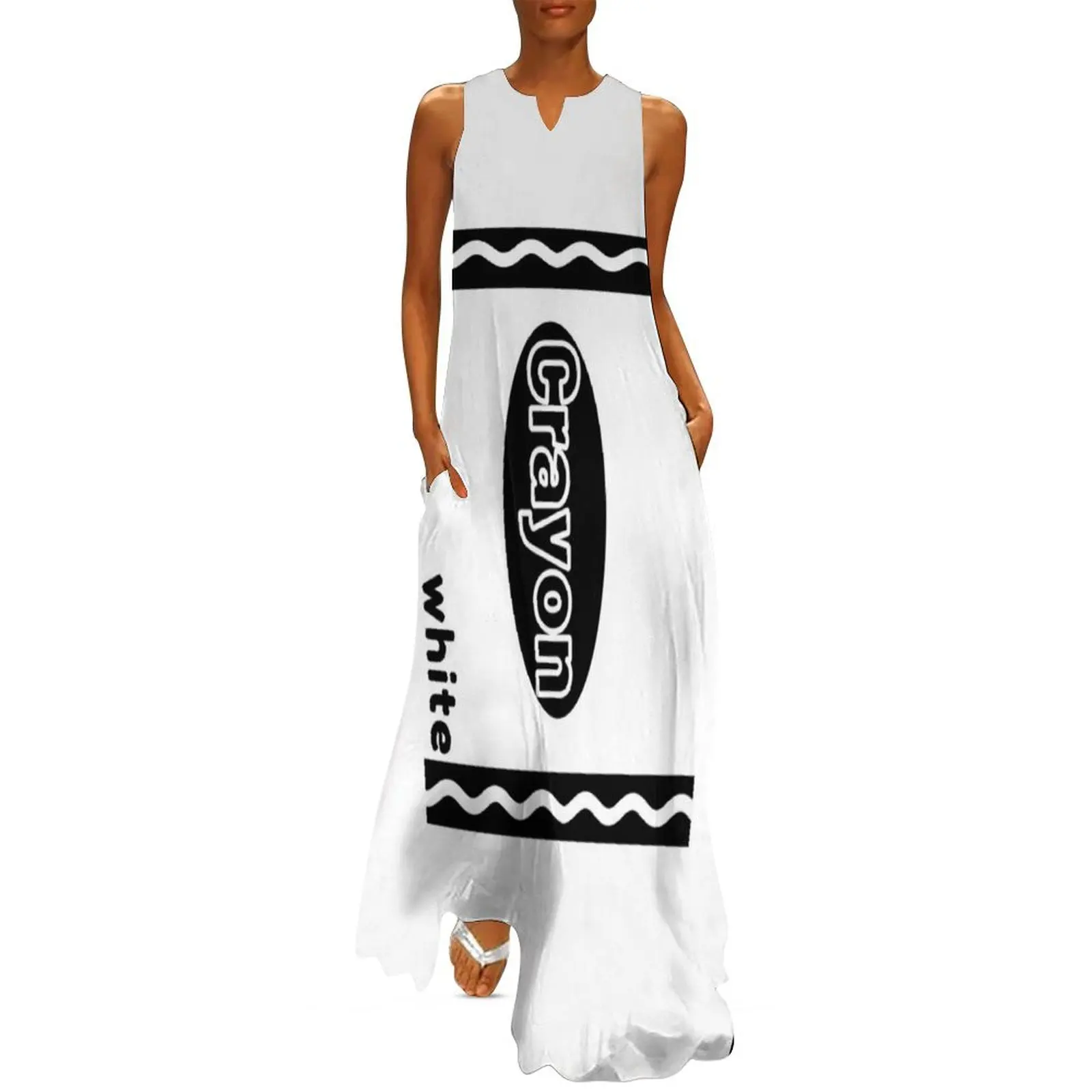 

White Crayon Box Halloween Crayon Costume Couples Group 2020 Essential Long Dress birthday dress for women luxury 2025 Dress