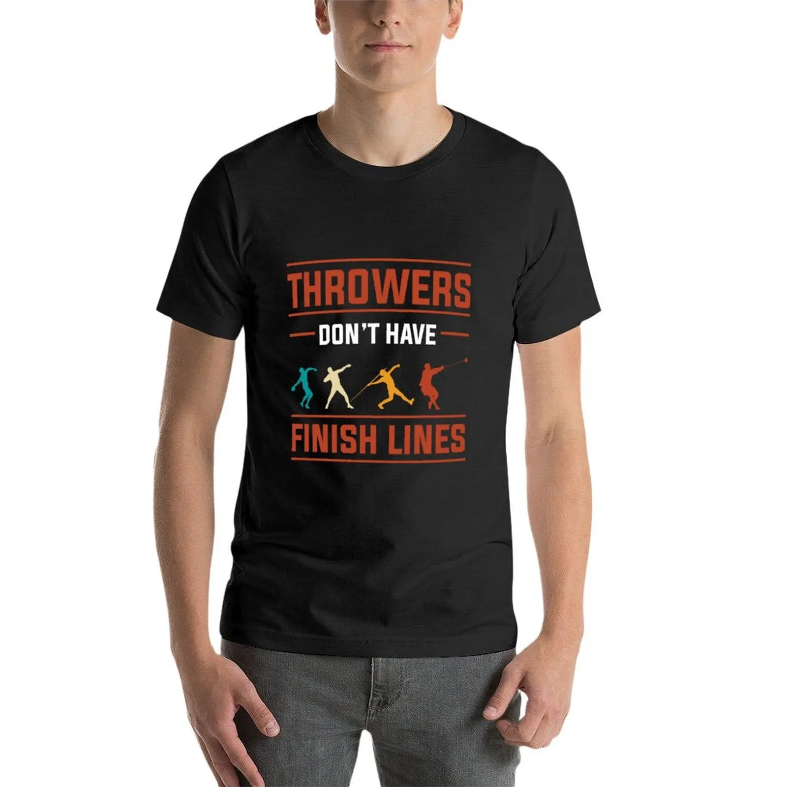 Athletics Discus Throw Javelin Throw Hammer Throw Shot Put T-Shirt graphics anime heavyweights plain men workout shirt