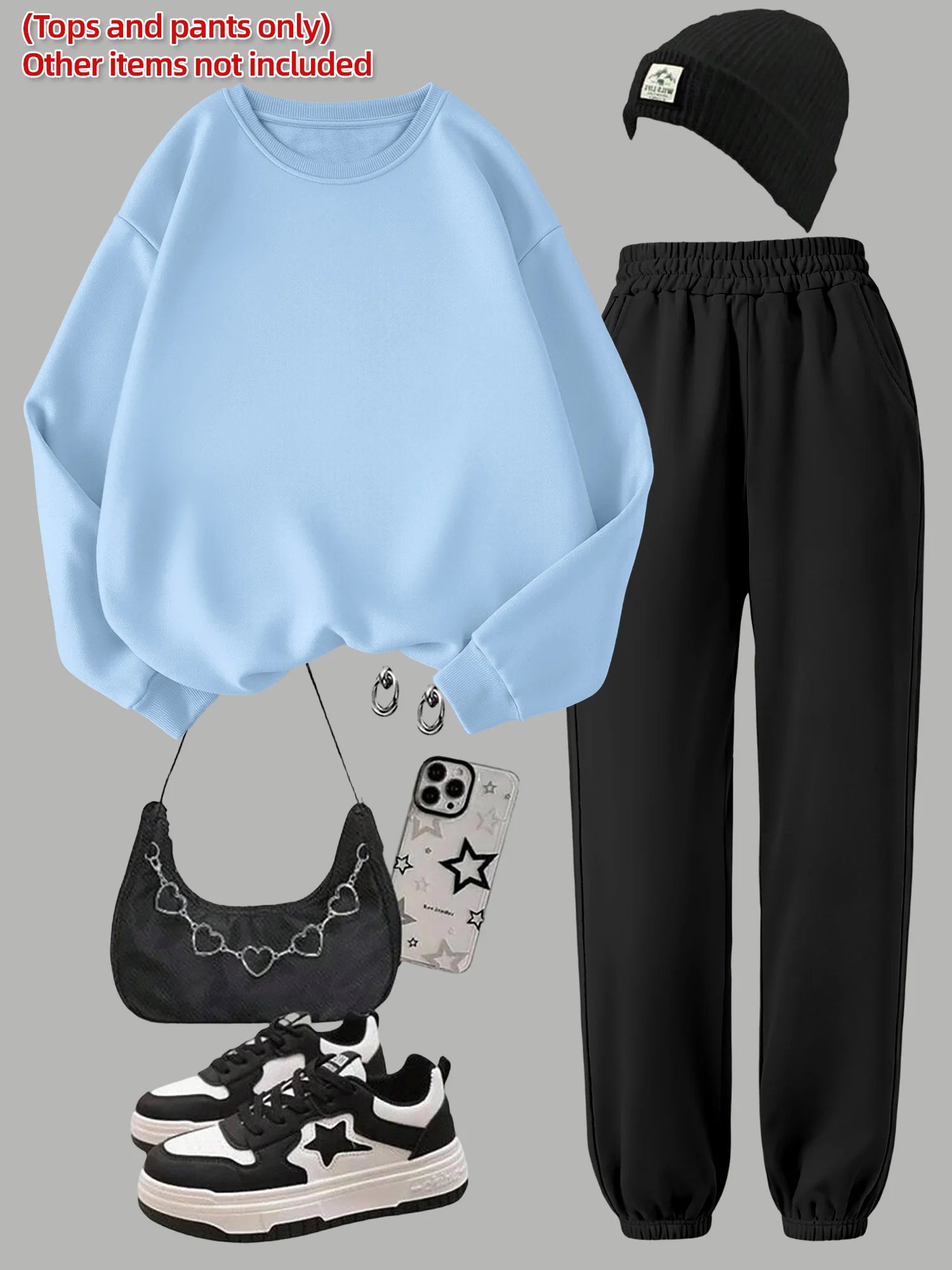 

Spring Autumn Women Casual Tracksuit, Lightweight Sweatshirt High Waist Tapered Pants Ladies Daily Loungewear