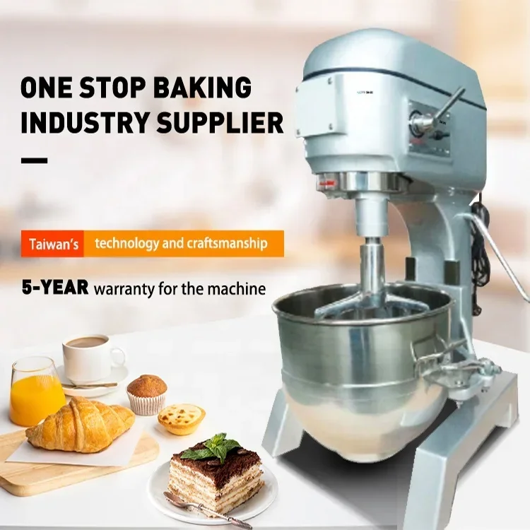 Heavy Duty 40L Commercial Bakery Equipment 3 Speed Adjustable 40kg Planetary Bread Dough Mixer for Wheat Flour Milk