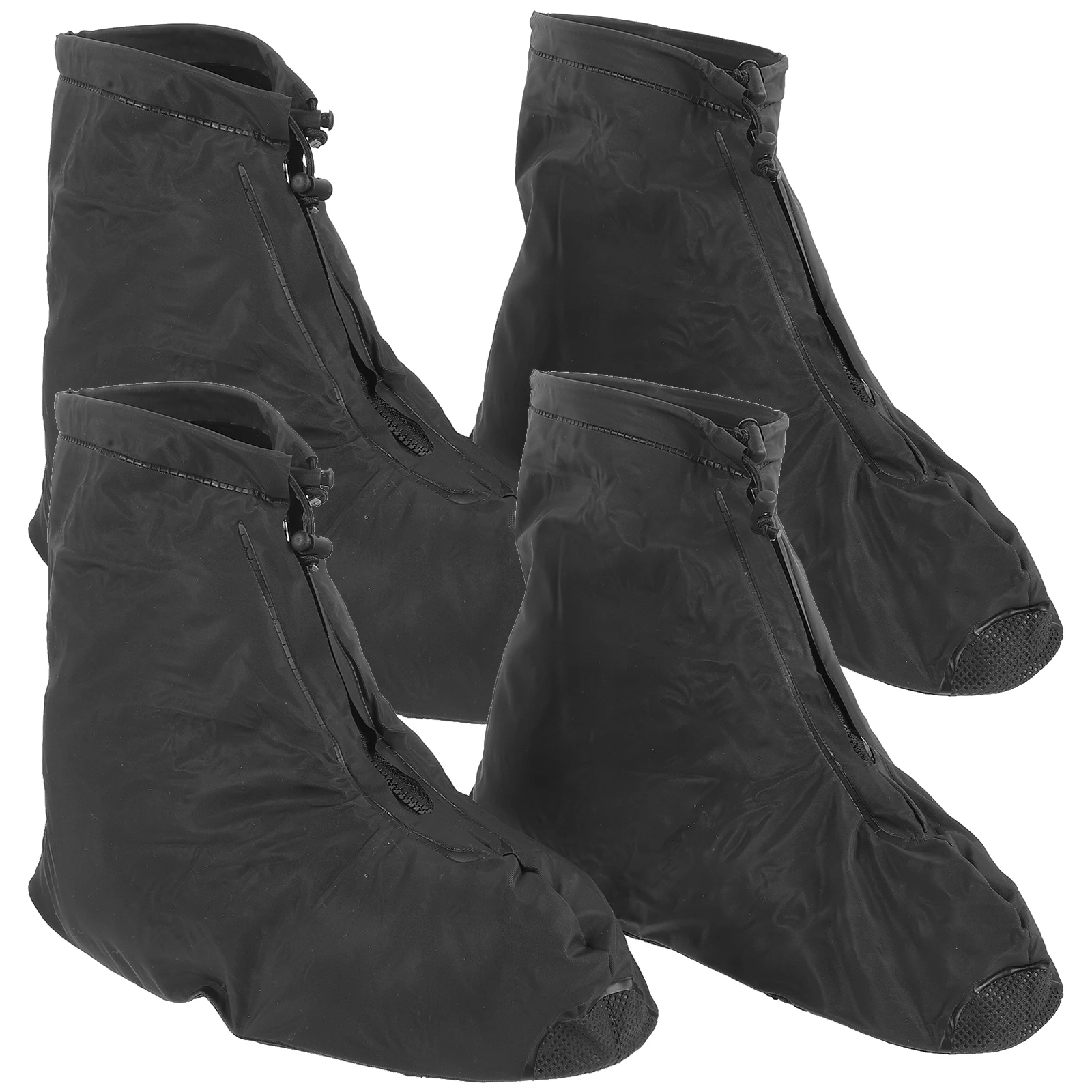 

4pcs Waterproof XL L Size Mens Shoe Cover Suede Boots Non Slip Durable Plastic Shoe Sleeves Cycling Boot Coverings