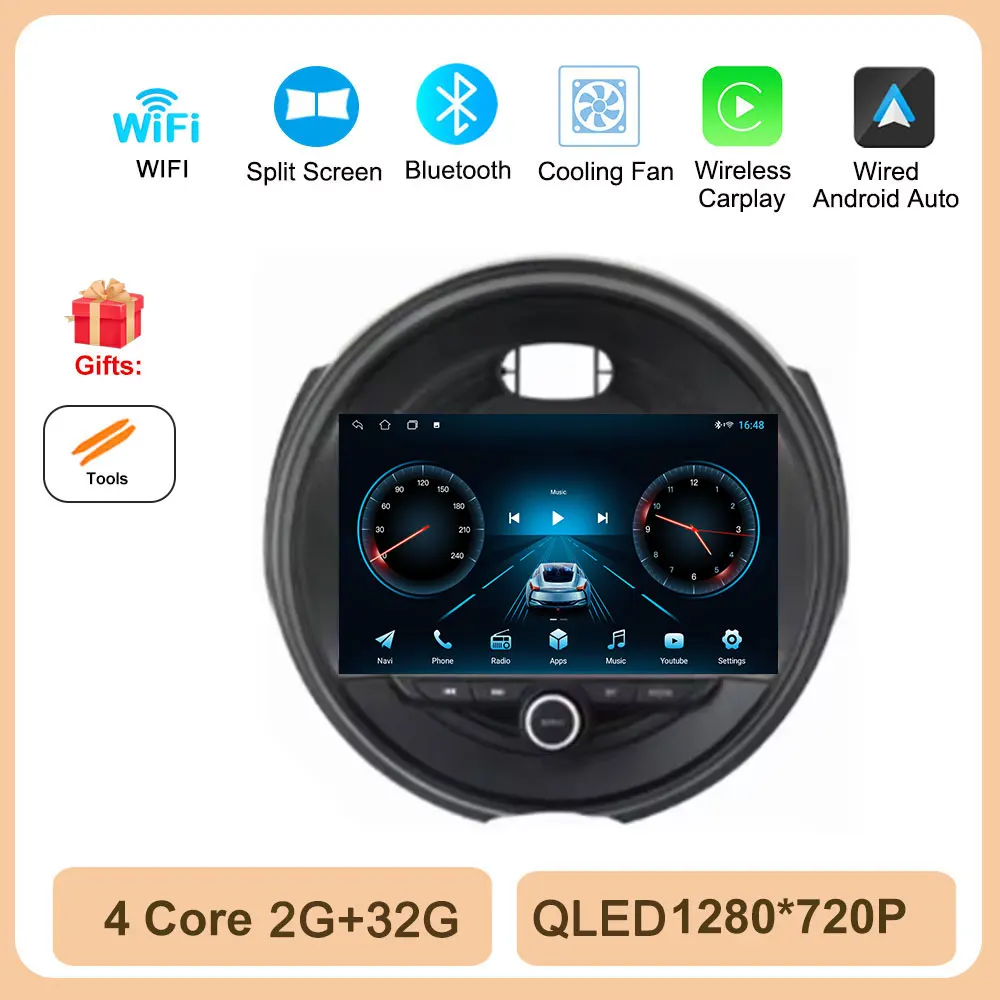 Android 16 Autoradio Stereo Voor BMW MINI Cooper F54 F55 F56 F60 2015-2019 Carplay Auto Radio Multimedia speler 4G WIFI
