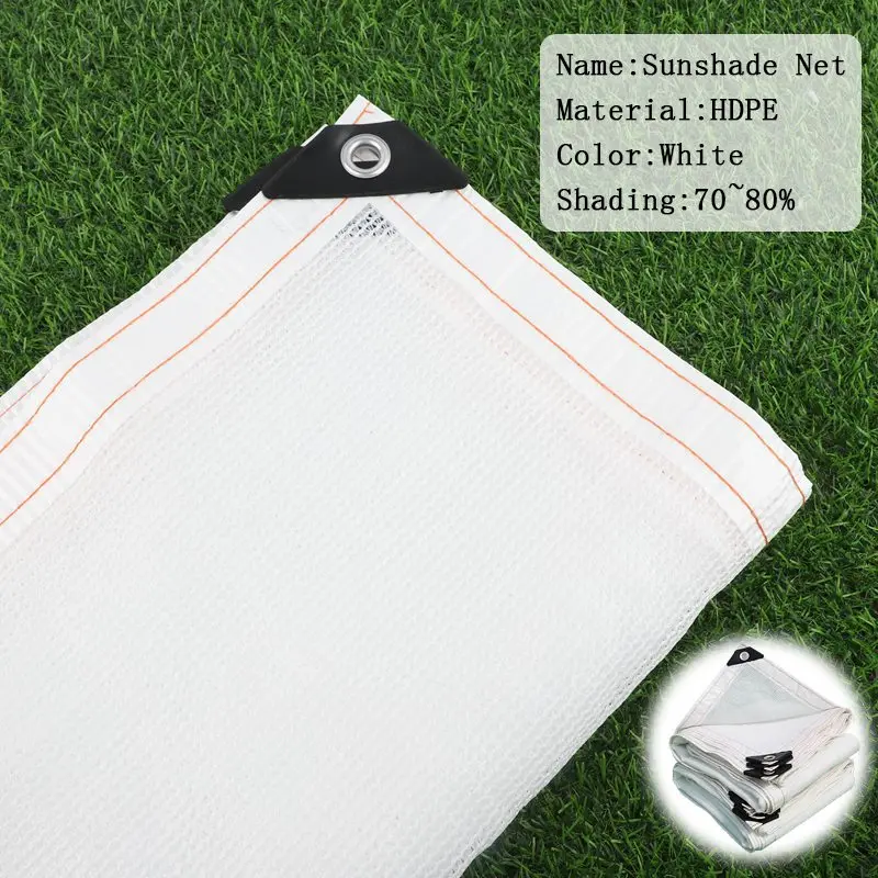 White Sunshade Net Shading 80% Window Sunblock Shade Netting Garden Fence Privacy Mesh Camping Sunscreen Canopy Plants Shed