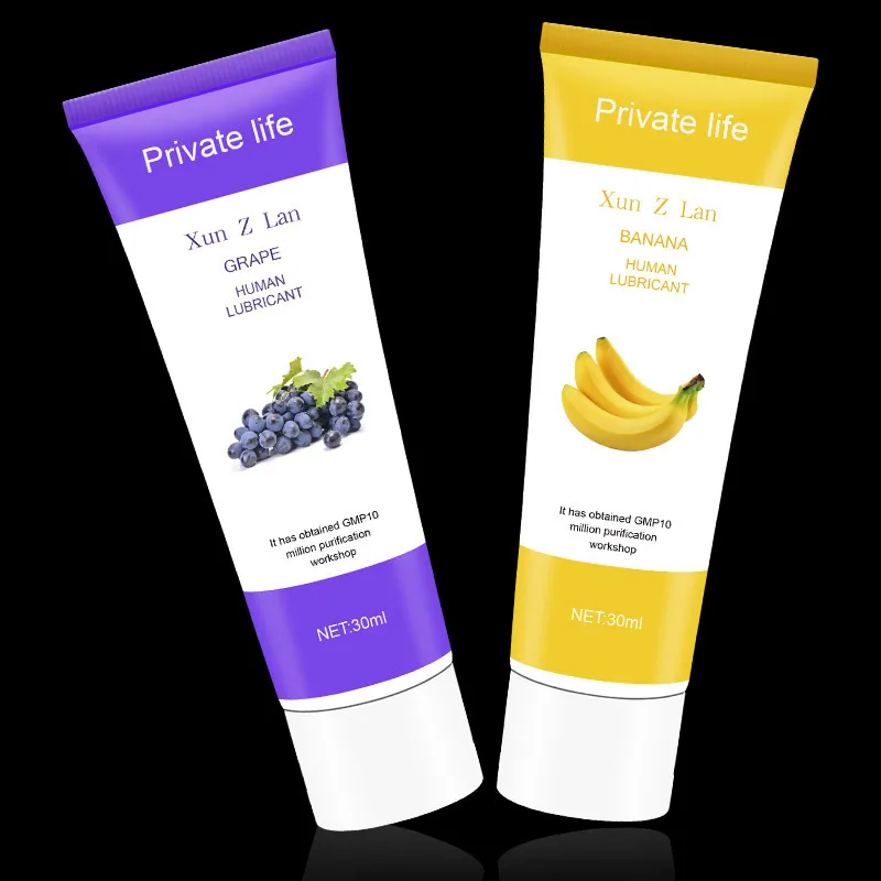 Kiss Grape Lubricant Banana Cream Strawberry Cream Sex Lube Body Massage Oil Lubricant for Anal Sex Grease Oral Vaginal Love Gel