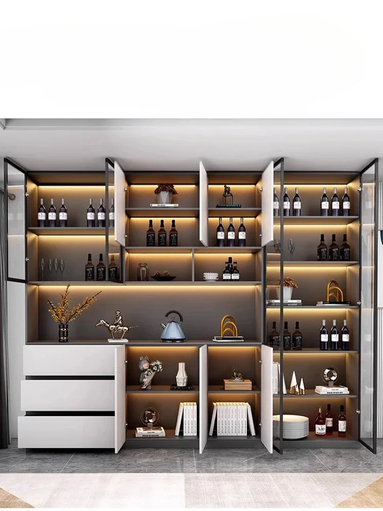 Advanced Glass Door Wine Cabinet Model Display Case Wine Cabinet Bookcase Collect Armarios Para Sala De Estar Bar Furniture